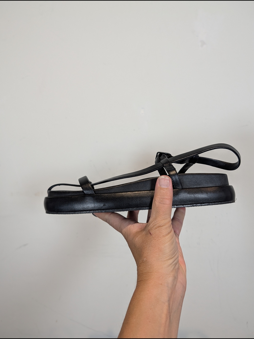 JVAM Cyber Black Strappy Sandals, Size 38 - Picture 2 of 6